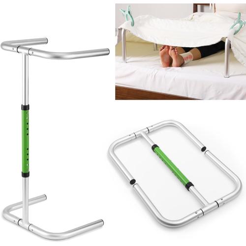 Foldable Blanket Lifter for Feet, Aluminum Alloy Blanket Lifter in Bed, Heigh Adjustable Blanket Lifter for Foot, 4 Clips Included