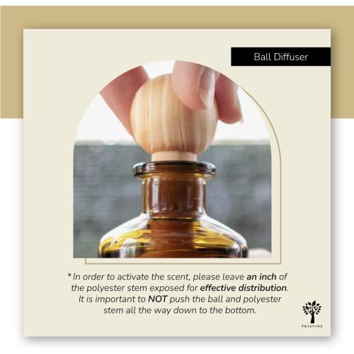 PRISTINE Maldives Villa/Inspired by Marriott Hotel Ball Diffuser for Wardrobe | Citrusy Grapefruit, Apple/Ocean Breeze/Sandalwood Oil Mini Diffuser Decor | Air Freshener for Closets
