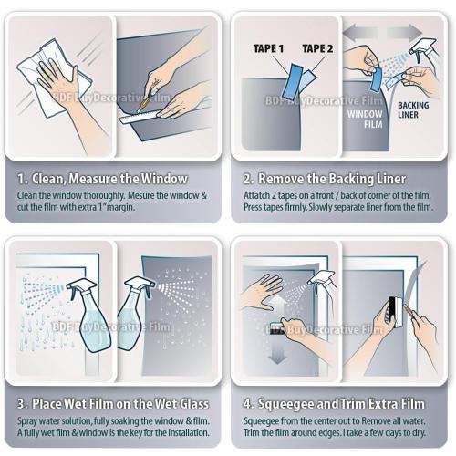 BDF S4MC Window Film Security and Safety 4 Mil Clear - 24in X 23ft