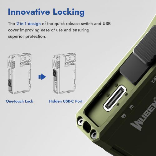 WUBEN G5 Rechargeable EDC Flashlight, Mini Flat Bright Small Flashlight