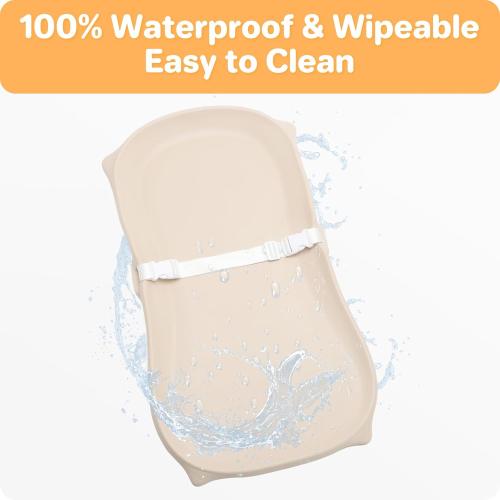 Baby Changing Pad Wipeable & Waterproof, Soft & Non-Slip Adjustable Safety Belt, Changing Table and Dresser, Use for Changing Diaper Clothes Massage Apply Moisturizer, Oat Cat Conpect Design