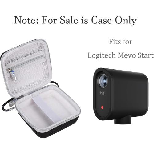 Case for Logitech Mevo Start Wireless Live Streaming Camera, Camera Storage Box for Logitech Mevo Start Carrying Bag (Case Only) (Black-Grey)