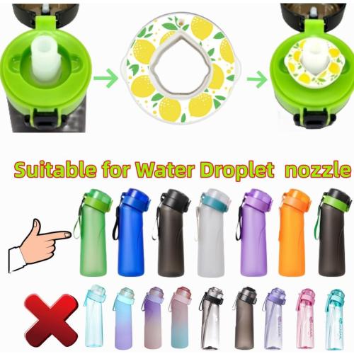 Air Gourde Starter Up Set with 1 Aroma Pods, 650ml Air Bottle Fruit Drink Fresh Water Fragrance and %0 Cup Water for and Outdoor Gym (2.0 Matte Black 1 Random Pod)