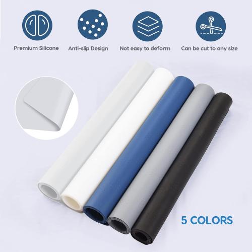 AECHY Extra Large Silicone Mat 35.3x23.5x0.08, Multipurpose Silicone Mat Thick Heat Resistant Mat Shipped Rolled Up Kitchen Counter Mat Waterproof Silicone Mats for Kitchen Counter Light Gray