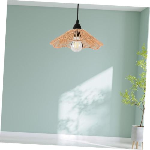 Garneck Stylish Handwoven Lampshade for Table Lamps Minimalist Ceiling Light Cover for Bedroom Living Room and Festival Decor Soft Diffused Lighting for Inviting Atmosphere