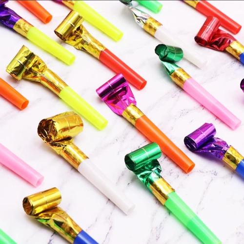 Party Blower, Colorful Birthday Noisemakers Funny Birthday Blow Horns Squawkers Party Whistles New Years Party Favors for Kids Adults
