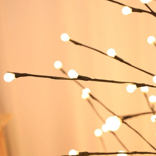 LED Tree Ball Light 6FT 208L Warm White Artificial Light Christmas Tree Light Decoration for for Bedroom Indoor Outdoor Home Festival Party Wedding Christmas