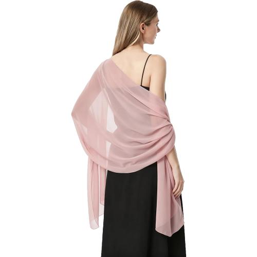 Chiffon Shawls and Wraps for Evening Dresses Women Elegant Soft Scarf Bridal Scarve Wedding Stole