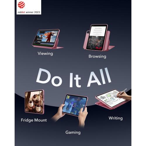 ESR for iPad A16 Case, iPad 11th/10th Generation Case (2025/2022), Pink | Removable Magnetic Cover with Pencil Charging & Storage, Adjustable Portrait/Landscape Stand, 9 Standing Angles, Shift Series