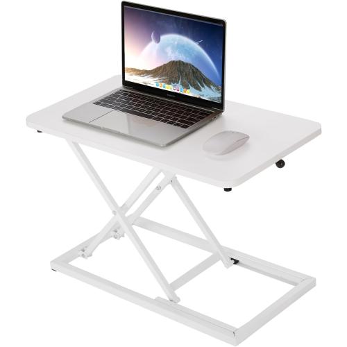 biueus Height Adjustable Standing Desk Converter, Stand Up Desk Converter for Home Office, Gas Spring Computer Workstation for Monitor Or Laptop (White-23.6Inch)