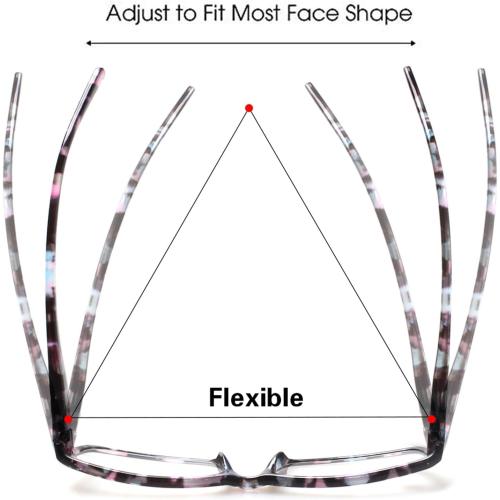 Kerecsen Reading Glasses 5 Pairs Fashion Ladies Readers Spring Hinge with Pattern Print Eyeglasses for Women (Mix Color -2, 2.50)