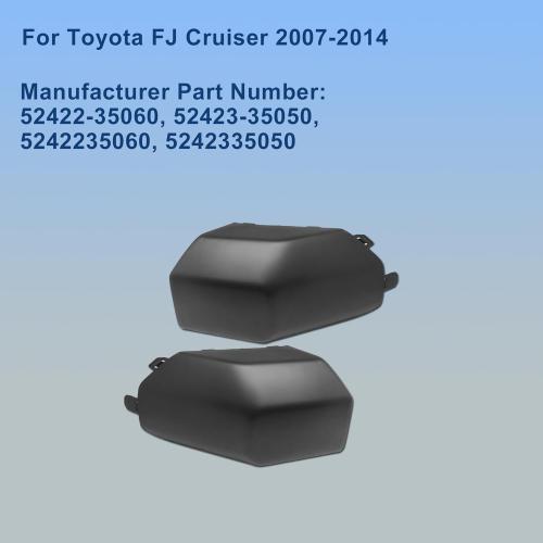 2 Pcs GXARTS 2PCS Black Driver & Passenger Side Front Corner Bumper End Cap 5242235060 Compatible with Toyota FJ Cruiser 2007-2014