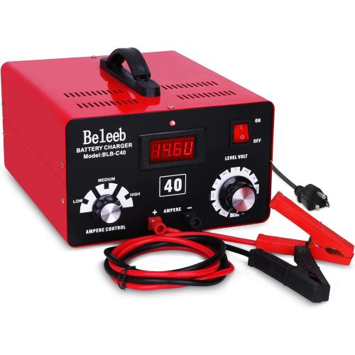 C40 Adjustable Battery Charger 12V 24V 36V 48V 60V 72V, 16A Pulses of High-Voltage Battery Desulfator Maintainer with Smart Chip for Lead-Acid LiFePO4 Lithium Batteries BLB-C40