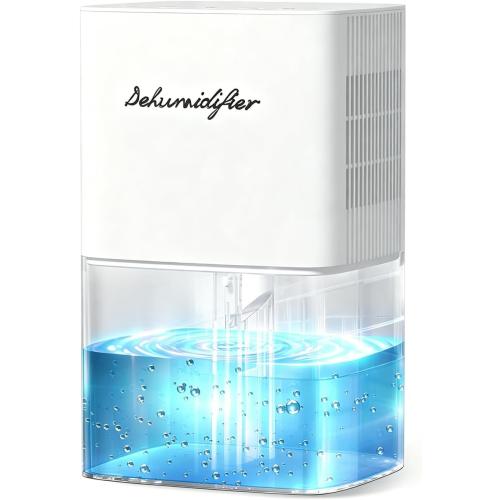 Dehumidifier 1657ML 58OZ Small Dehumidifier for Home 230 Ft² Safety Dehumidifiers Adjustable 10 Color Lights 5 Timers 3 Setting Modes Auto Shut Off Protection Low Noise For Bedroom Bathroom