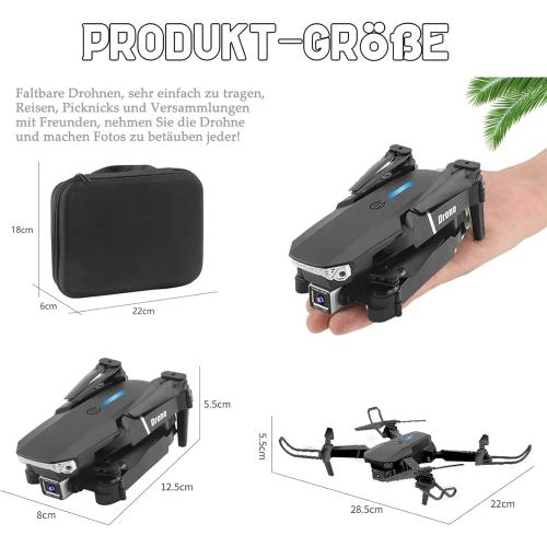 E88 Pro Drone with Camera, 4K HD Dual Camera Foldable FPV Drone Long Flight Time for Kids Beginners(Drone)