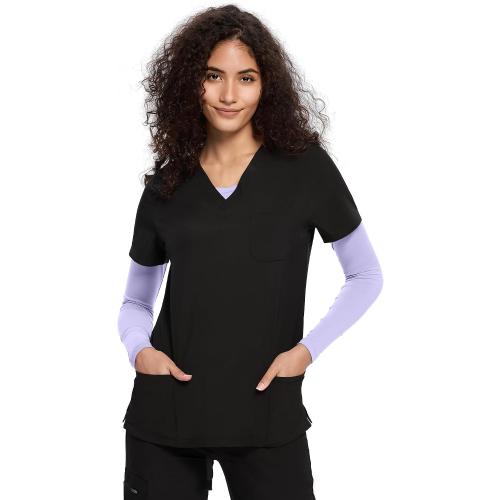 COZYFIT Underscrub Long Sleeve Women - Crew Neck Scrubs Undershirts for Nurse with Soft Fabric small lilac