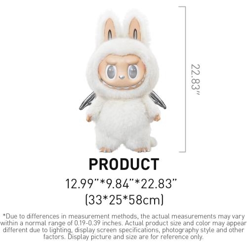 WHITE POP MART The Monsters - Angel in Clouds Vinyl Face Doll, 22.83 inches Height, Toys for Modern Home Decor, Collectible Toy Set for Desk Accessories, 1PC