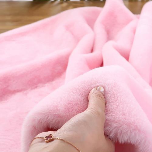 Pink velvet queen bed cover