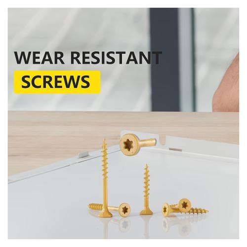 100-200 Heavy-Duty Deck Screws# 10x2-1/2# 10x3, 10x3-1/2# 10x4. Carbon Steel, Epoxy Coating, Rust Proof, Partially Threaded(10x2.5-200PCS)