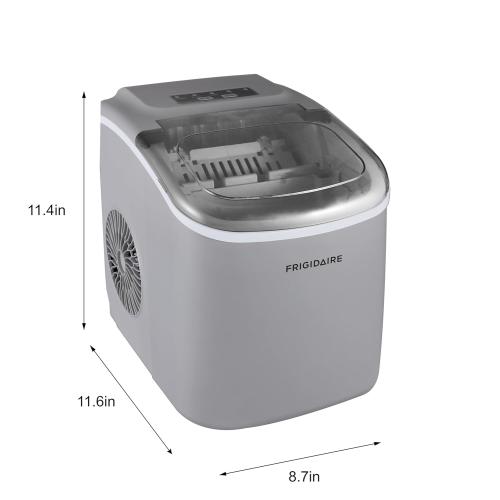 Frigidaire EFIC118-SILVER-KL Ice Maker Machine, Compact Countertop, Silver