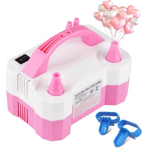Electric Balloon Pump, Portable Electric Balloon Blower Machine Balloon Air Pump Dual Nozzle 110V 600W Balloon Inflator for Party Decorations