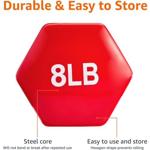 Amazon Basics Vinyl Coated Dumbbell Hand Weights