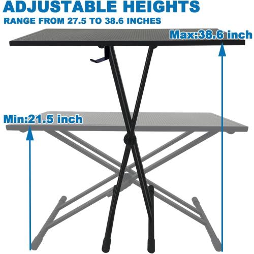 DJ Table Stand Audio Mixer Stand Portable Booth - 35 x 17.3 Versatile DJ Booth Stand for Piano, Laptops, Controllers, Midi Keyboards, and Audio Mixers, Mixer Pioneer DJ Controller Equipment