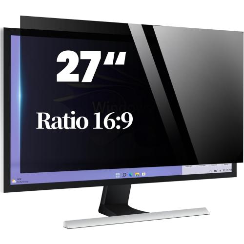 TINTED SCREEN Computer Privacy Screen, 27 Inch Privacy Screen for Monitor, Anti-Glare & Privacy Filters, Easy Installation, Screen Shield with 16:9 Aspect Ratio