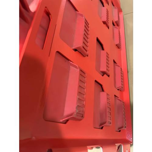 NyVoozy Packout Mounting Plate, Metal Base for Milwaukee Toolboxes, Wall or Floor Mount (2, red)