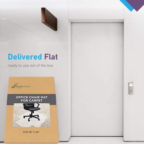 Office Chair Mat for Carpeted Floors Polycarbonate Transparent for Rolling Desk Computer Chairs Low and Medium Pile Carpets 36 X 48 X1/8 Rectangular Heavy Duty Thick and Sturdy Shipped Flat