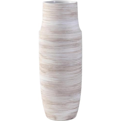 17 inch Extra Tall White Ceramic Vases for Centerpieces Farmhouse Living Room Floor, Boho Pampas Grass Vase for Fireplace Mantel Decor, Modern Minimalist Rusic Floor Vase for Organic Home Decor