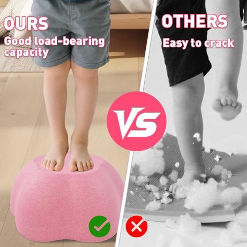 Toddler Stepping Stones, Stimulate Children's Creativity and Imagination, Improve Their Balance and Motor Skills, Flower-Shaped Stepping Stones, 5-Piece Set （Blue）