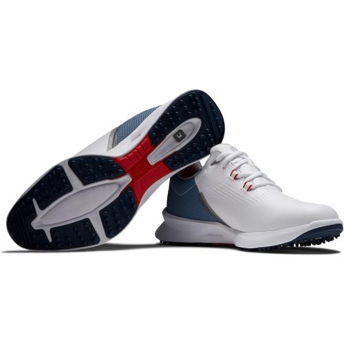 FootJoy, White with Gray and Red patterns, Men's 11 FJ Fuel Golf Shoe