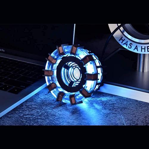 1:1 Iron Man Arc Reactor MK2 Heart Model LED Light Vibration Sensing Control USB Interface Finished Product（ No Installation Required