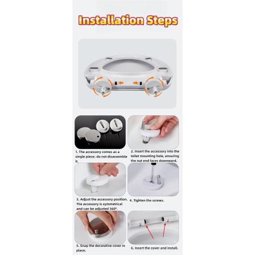 Toilet Seat With Cover Soft Close, Toilet Lid Slow Close Quiet No, Easy Installation & Release,Safe PP Material Easy Clean​​ Bathroom Toilet Seat​​,Comfortable Ergonomic Design For All Toilet Brands