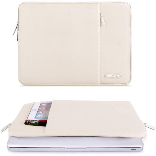 MOSISO Laptop Case 13.3 inch, 13-13.3 inch Laptop Sleeve Compatible with MacBook Air/Pro 13/Pro 14 M5 M4 M3 M2 M1, HP Dell ASUS Lenovo,Polyester Vertical Computer Sleeve Bag with Pocket, Sand