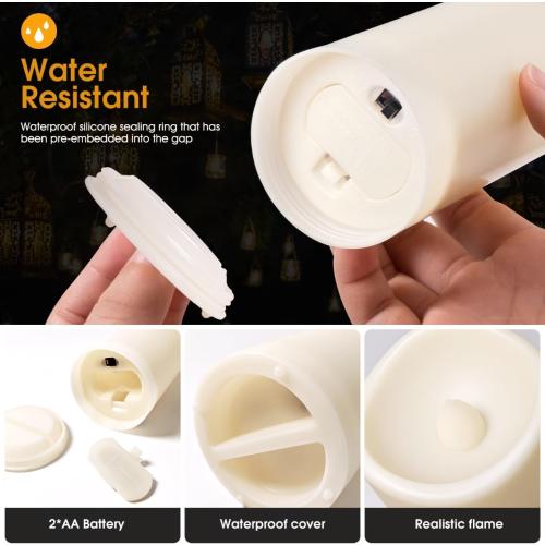 Set of 48 Pack Flameless Candles with Remote & 24H Timer - Waterproof Battery Operated Decorative Candles,3 Sizes(4 5 6 inch) for Home Decor, Wedding, Christmas, Party (Warm White)