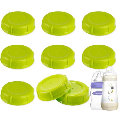 (9-PCs) Travel Bottle Caps Compatible with Lansinoh MAM Bottles, Storage Lids Replacement