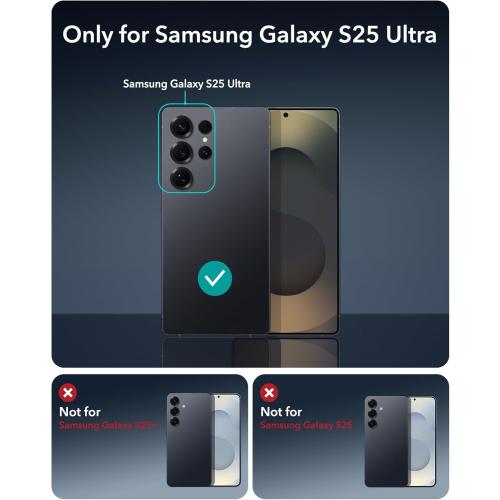 ESR for Samsung Galaxy S25 Ultra Phone Case, Compatible with MagSafe, Magnetic Case for Samsung S25 Ultra, Military-Grade Protection, Yellowing Resistant, Classic Series, Frosted Black | Magnetic Case, Yellowing Resistant, Classic Series