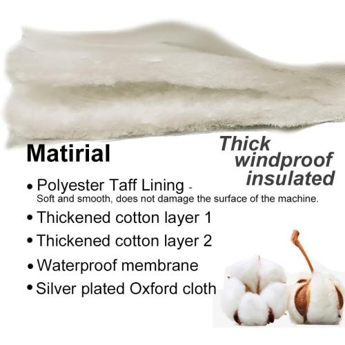 Indoor Window Air Conditioner Cover, Silver, Quilted Insulated Waterproof, Double-Layer Cotton Padding, Windproof Design (L-23.2*14.5*3in)