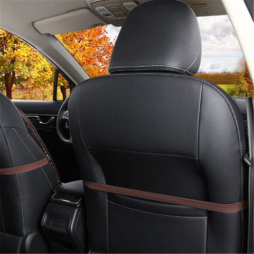 Wood Beaded Comfort Seat Cover with Cooling Ventilated Mesh Lumbar Back Brace Massage Support Cushion for Car Seat Chair