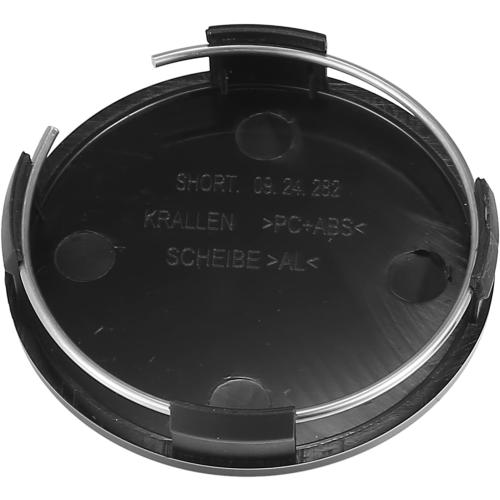 X AUTOHAUX 4 Pcs Universal 65mm OD 63mm ID 4 Clips Wheel Tyre Center Hub Caps Cover Black for Auto Vehicle