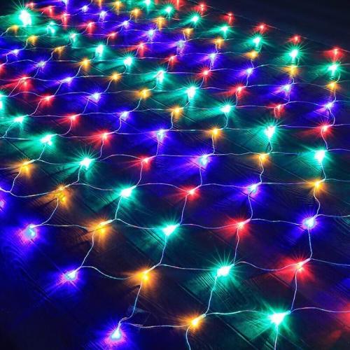 HeKation Christmas Net Lights Outdoor, 200 Led Christmas Bush Lights with 8 Modes, 6.6ft x 9.8ft, Timer, Connectable, Waterproof