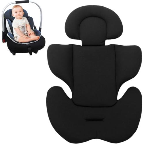 Car Seat Cushion for Baby, 360° Surround Anti-Collsion Infant Car Seat Insert, 2-in-1 Ergonomic Baby Car Seat Head and Body Support, Breathable Elastic Car Seat Insert