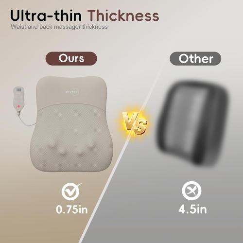 Back Massager, Rolling Up and Down Back Massager with Heat, Back Massage 4D Kneading for Pain Relief Deep Tissue, Ultrathin Shoulder Massager Mother's Day Gift for Women Men Parents, Black