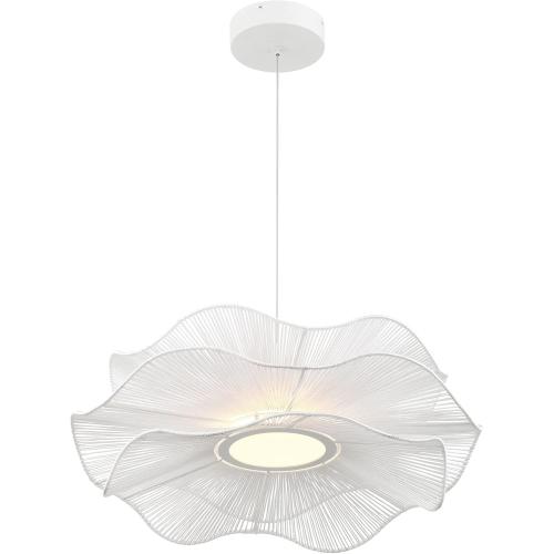 Golden Lighting Whisper Integrated LED Pendant in Matte White