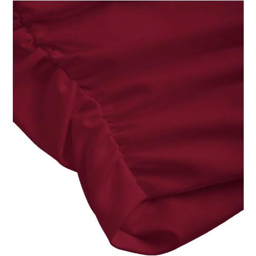 Size L TYSSEDAL Girl's Ruched Strapless Tube Top Sleeveless Cropped Bandeau Basic Summer Cute Tops for Girls