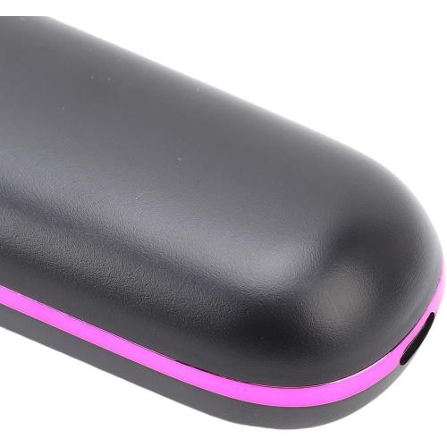 Pongnas Cordless Hair Straightener Brush LED Display Portable Hot Brush 3 Temperature Settings Type C Fast Charging All Hair Type (Black)