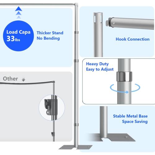 Pipe and Drap Backdrop Stand Kit ,10x 10ft Heavy Duty Adjustable Frame Backdrop Stand with Flat Base,Carry bag for Event, Birthday Party, displays and Wedding Decoration