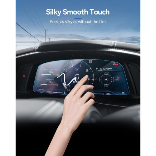 2PCS Car Screen Protector for Chevrolte Corvette C8 2022 2023 2024 2025 Accessories Dashboard Nano Touchscreen Protector Film HD Clear Anti Fingerprint 12''